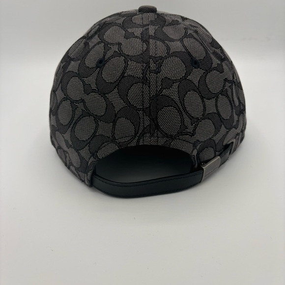 Men’s COACH Charcoal/Black Logo Baseball Cap - Picture 4 of 6